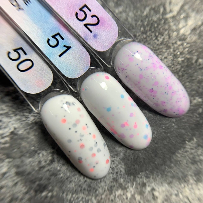 Edlen Cover Base Candy #52 База молочна з різнокольоровими пластівцями 17ml